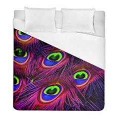 Peacock Feathers Color Plumage Duvet Cover (full/ Double Size) by Celenk