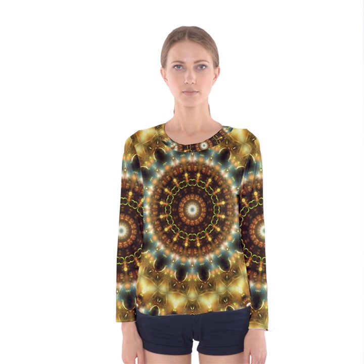 Pattern Abstract Background Art Women s Long Sleeve Tee