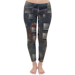 Background Metal Pattern Texture Classic Winter Leggings