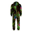 Peacock Feathers Color Plumage Hooded Jumpsuit (Kids) View2