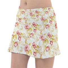 Background Pattern Flower Spring Tennis Skirt by Celenk