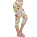 Background Pattern Flower Spring Lightweight Velour Capri Yoga Leggings View3