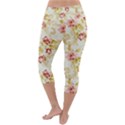 Background Pattern Flower Spring Lightweight Velour Capri Yoga Leggings View4