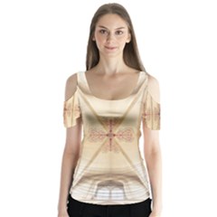 Wells Cathedral Wells Cathedral Butterfly Sleeve Cutout Tee 