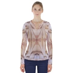 Wells Cathedral Wells Cathedral V-neck Long Sleeve Top