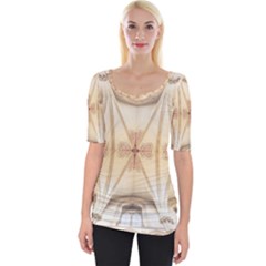 Wells Cathedral Wells Cathedral Wide Neckline Tee