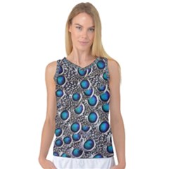 Peacock Pattern Close Up Plumage Women s Basketball Tank Top