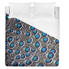 Peacock Pattern Close Up Plumage Duvet Cover (queen Size) by Celenk