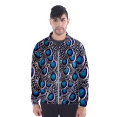 Peacock Pattern Close Up Plumage Windbreaker (men)