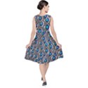 Peacock Pattern Close Up Plumage V-Neck Midi Sleeveless Dress  View2