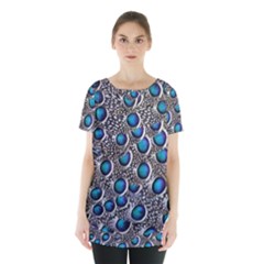 Peacock Pattern Close Up Plumage Skirt Hem Sports Top