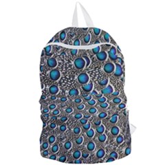 Peacock Pattern Close Up Plumage Foldable Lightweight Backpack