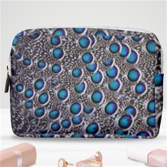 Peacock Pattern Close Up Plumage Make Up Pouch (medium)