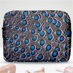 Peacock Pattern Close Up Plumage Make Up Pouch (large)