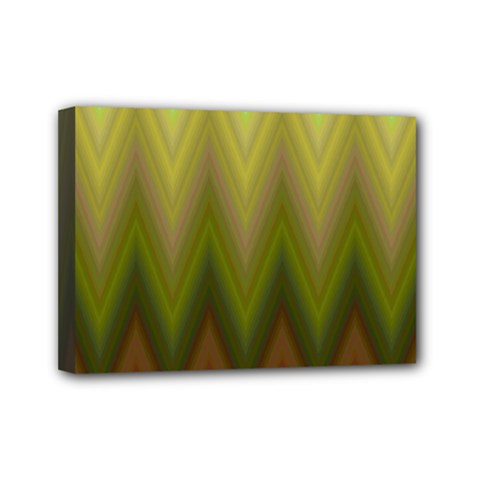 Zig Zag Chevron Classic Pattern Mini Canvas 7  X 5  (stretched)