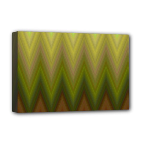 Zig Zag Chevron Classic Pattern Deluxe Canvas 18  X 12  (stretched)