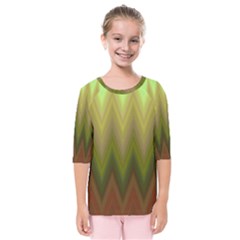 Zig Zag Chevron Classic Pattern Kids  Quarter Sleeve Raglan Tee