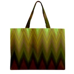 Zig Zag Chevron Classic Pattern Zipper Mini Tote Bag