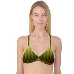 Zig Zag Chevron Classic Pattern Reversible Tri Bikini Top