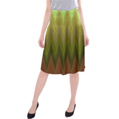 Zig Zag Chevron Classic Pattern Midi Beach Skirt