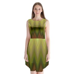 Zig Zag Chevron Classic Pattern Sleeveless Chiffon Dress  