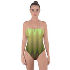 Zig Zag Chevron Classic Pattern Tie Back One Piece Swimsuit