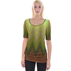 Zig Zag Chevron Classic Pattern Wide Neckline Tee