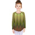 Zig Zag Chevron Classic Pattern Kids  Long Sleeve Tee View1