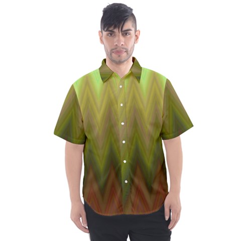 Zig Zag Chevron Classic Pattern Men s Short Sleeve Shirt by Celenk