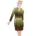 Zig Zag Chevron Classic Pattern Button Long Sleeve Dress View1