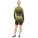 Zig Zag Chevron Classic Pattern Button Long Sleeve Dress View2