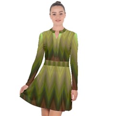 Zig Zag Chevron Classic Pattern Long Sleeve Panel Dress by Celenk