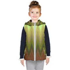 Zig Zag Chevron Classic Pattern Kid s Hooded Puffer Vest