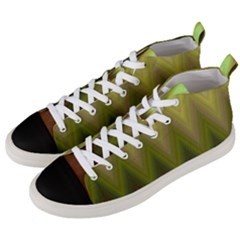 Zig Zag Chevron Classic Pattern Men s Mid-top Canvas Sneakers