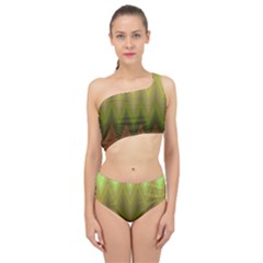 Zig Zag Chevron Classic Pattern Spliced Up Two Piece Swimsuit