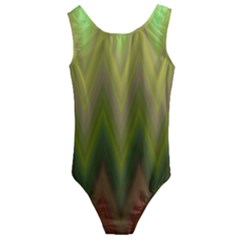 Zig Zag Chevron Classic Pattern Kids  Cut-out Back One Piece Swimsuit