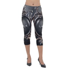 Jesus Lightweight Velour Capri Leggings  by NSGLOBALDESIGNS2