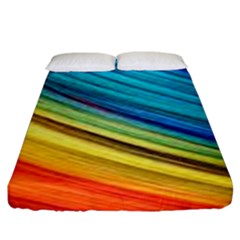 Rainbow Fitted Sheet (king Size) by NSGLOBALDESIGNS2