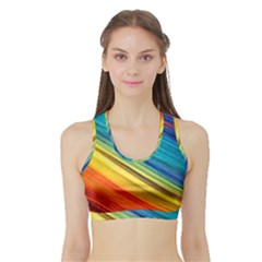 Rainbow Sports Bra With Border by NSGLOBALDESIGNS2