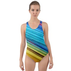 Rainbow Cut-out Back One Piece Swimsuit by NSGLOBALDESIGNS2