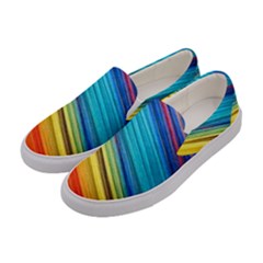 Rainbow Women s Canvas Slip Ons by NSGLOBALDESIGNS2