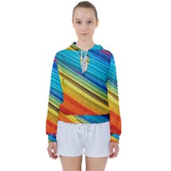 Rainbow Women s Tie Up Sweat by NSGLOBALDESIGNS2