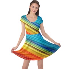 Rainbow Cap Sleeve Dress by NSGLOBALDESIGNS2