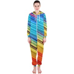 Rainbow Hooded Jumpsuit (ladies)  by NSGLOBALDESIGNS2