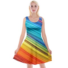 Rainbow Reversible Velvet Sleeveless Dress by NSGLOBALDESIGNS2