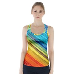 Rainbow Racer Back Sports Top by NSGLOBALDESIGNS2