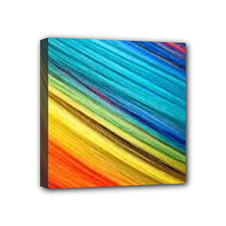 RAINBOW Mini Canvas 4  x 4  (Stretched)