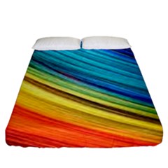 Rainbow Fitted Sheet (california King Size) by NSGLOBALDESIGNS2