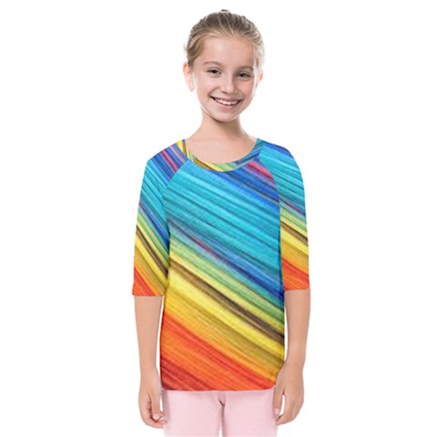 Rainbow Kids  Quarter Sleeve Raglan Tee by NSGLOBALDESIGNS2