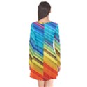 RAINBOW Long Sleeve V-neck Flare Dress View2